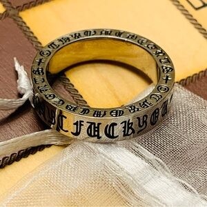 Chrome Hearts Vintage Silver Ring (chnyc F**k You) (Unisex)